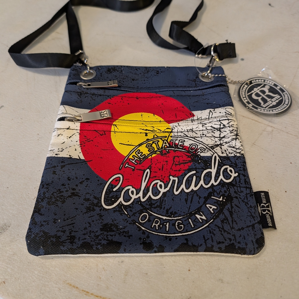New Robin Ruth Colorado Crossbody Bag - Blue, Red, Yellow